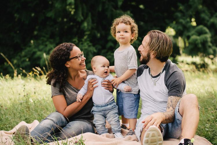 Familienfotos in der Natur