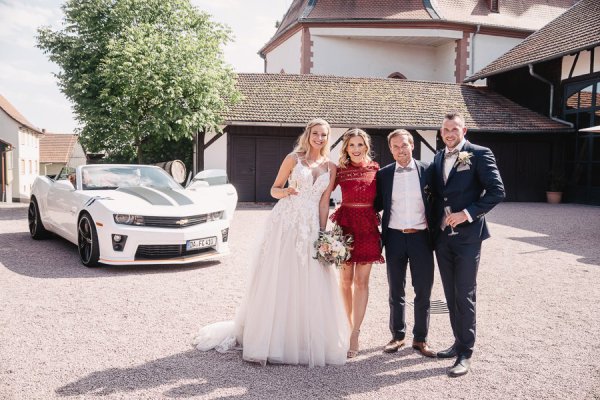 Standesamtliche Hochzeit in Erbach und Feier im Burghof in Kirchbrombach – Foto 97